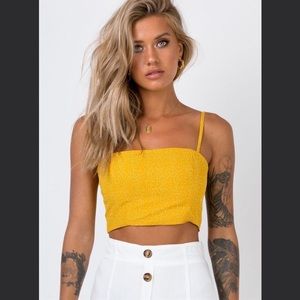 Princess Polly Giselle Polka Dot Crop Top